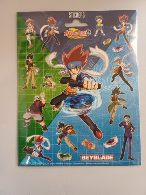 Beyblade party stickers