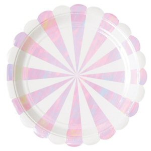 Iridescent Fan Stripe Plates 23cm