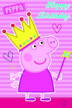 Peppa Pig Happy Birthday card 177855