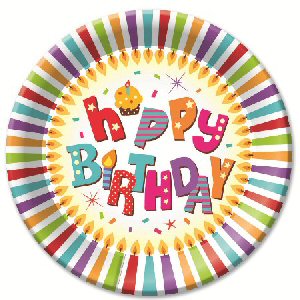 Happy Birthday Candles Party Plates