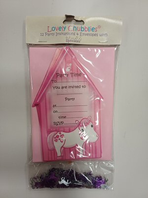 Horse Party Invitations with Confetti