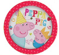 Peppa Pig Red Party plates 8's  