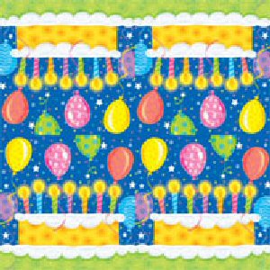 Birthday cake plastic tablecover