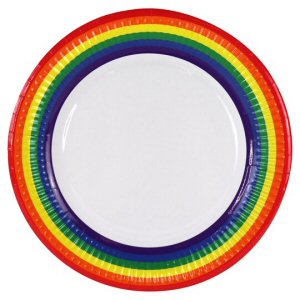 Rainbow party plates