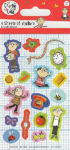 Charlie and lola party stickers