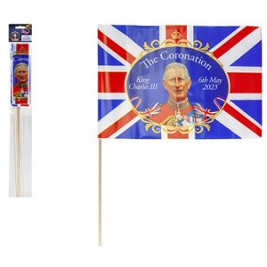 King Charles Coronation Pack Of 4 Flags