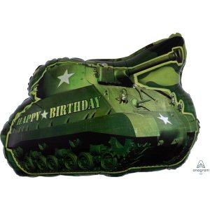 Camouflage Birthday Army Tank SuperShape Foil Balloon