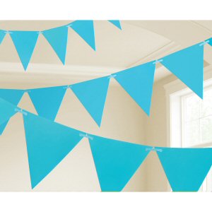Caribbean Blue Paper Pennant Banners