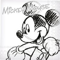 Mickey Mouse Black and White napkins 33x33cm 2ply