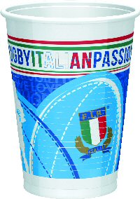 Italian Passion Rugby party cups
