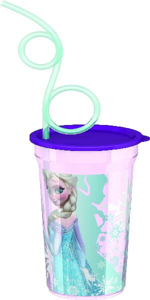Disney Frozen Cup with Spiral Straw