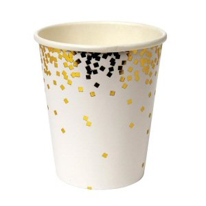 Gold Confetti Paper Cups