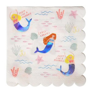 Let's Be Mermaids Party Napkins