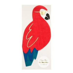 Parrot Pirate Shaped Paper Napkins