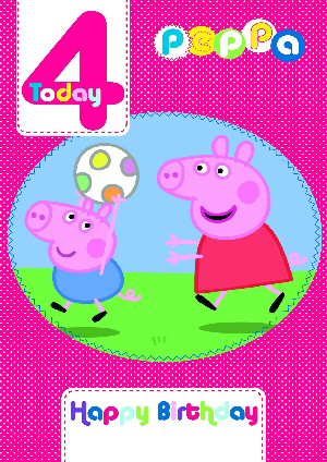 Peppa Pig age 4 card 203073