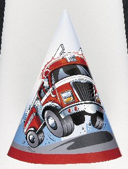 Fast Fire Engine party hats