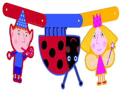 Ben and Holly Party cardboard banner