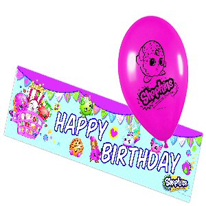 Shopkins Latex balloons and Foil banner
