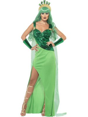 Womens Adults Medusa Halloween Fancy Dress Costume