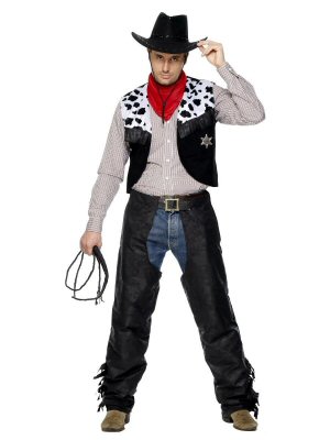 Cowboy Costume, Black, with Chaps