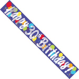 Painted balloons 30th foil banner