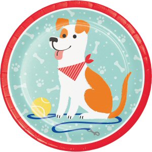 Dog Party 23cm Party Plates