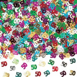 Numeral 50 Multi (Metallic) Confetti 14g