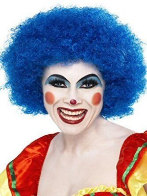 Smiffys Crazy Clown Wig blue