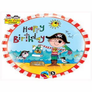 Rachel Ellen Birthday Pirate 18 inch Foil Balloon