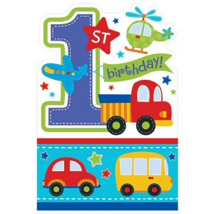 All Aboard 1st Birthday Party Invitations