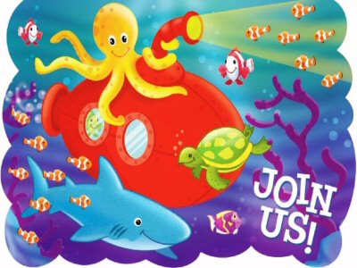 Deep Sea Fun Party Novelty Invitations