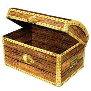 Treasure Chest Cardboard Box