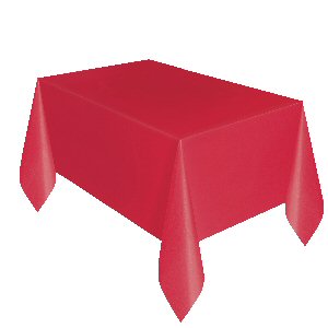 Red Plastic Tablecover 