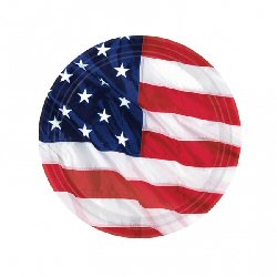 USA Flying Colours Paper Plates 17.7cm