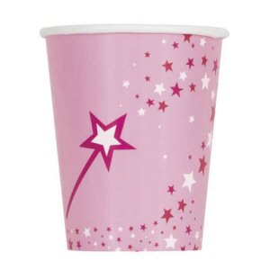 Once upon a time party Pink Princess and Unicorn cups