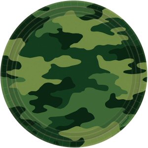 Camouflage Paper Plates