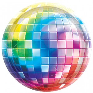 Disco 70s Multicolour Disco ball Plates