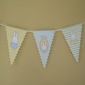 Miffy baby card party bunting