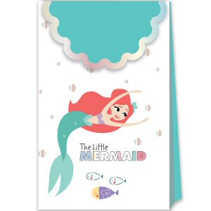 Ariel the little Mermaid paper party loot bags