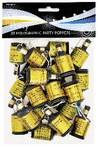 Gold Glitz Party Poppers