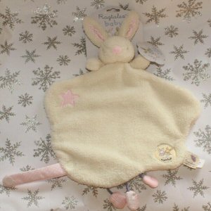 Ragtales Baby Cloud Comforter Fifi Cream Pink Bunny Rabbit Dou Dou Blanket
