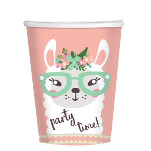 Llama Party Paper Cups