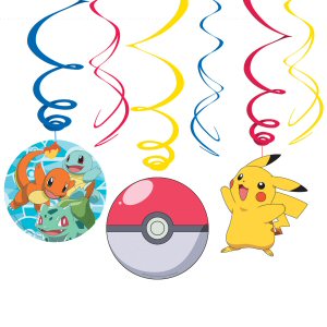Pokémon Hanging Swirl Decorations