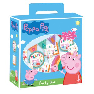 Peppa Pig party for 8 people in a box.