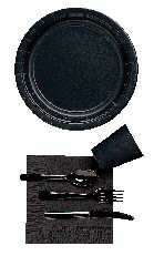 Black Plain ColourTableware