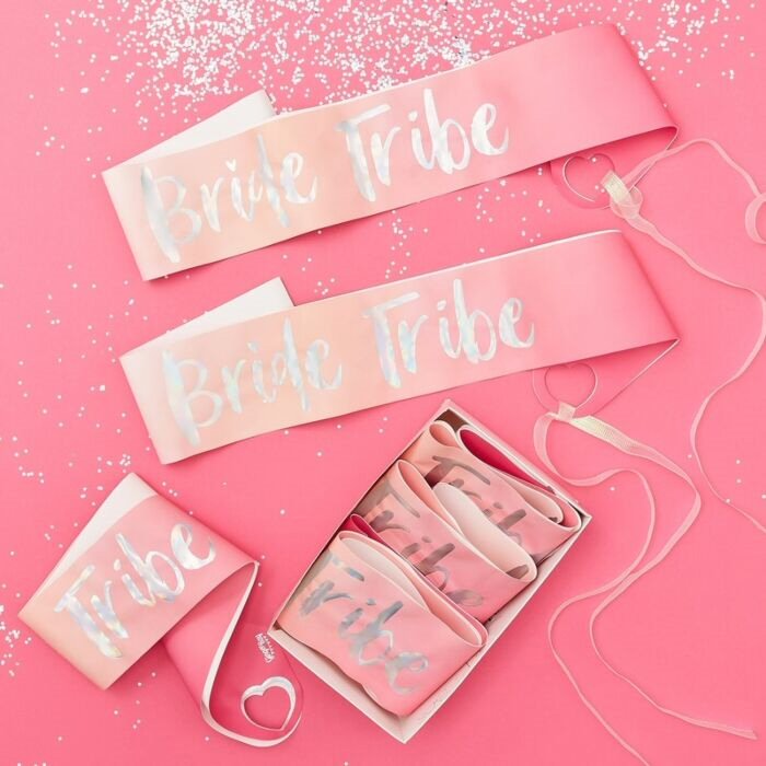 Bride Tribe Hen Party Sashes 6 Pack Bride Tribe