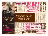 Come Dine With Me Invite Notelet and Envelopes Set 