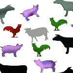 Farm Animals Confetti