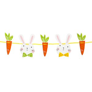 Easter rabbit and carrot bunting