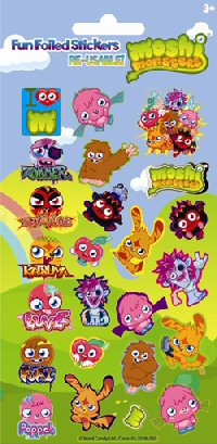 Moshi Monsters party stickers
